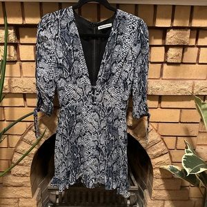 Reformation snakeskin dress